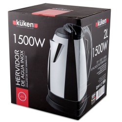 Küken 33670 tetera eléctrica 2 L 1500 W Negro, Acero inoxidable
