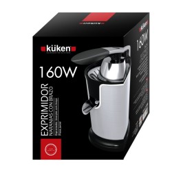 Küken 33901 exprimidor Exprimidor eléctrico con brazo 160 W Negro, Acero inoxidable