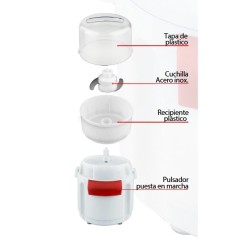 Küken 34133 picadora 700 W Rojo, Blanco