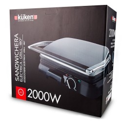 Küken 33692 sandwichera 2000 W Negro