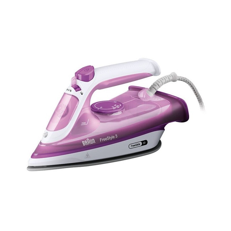 Braun FreeStyle 3 FI 3124 Plancha vapor-seco Suela de cerámica 2400 W Púrpura