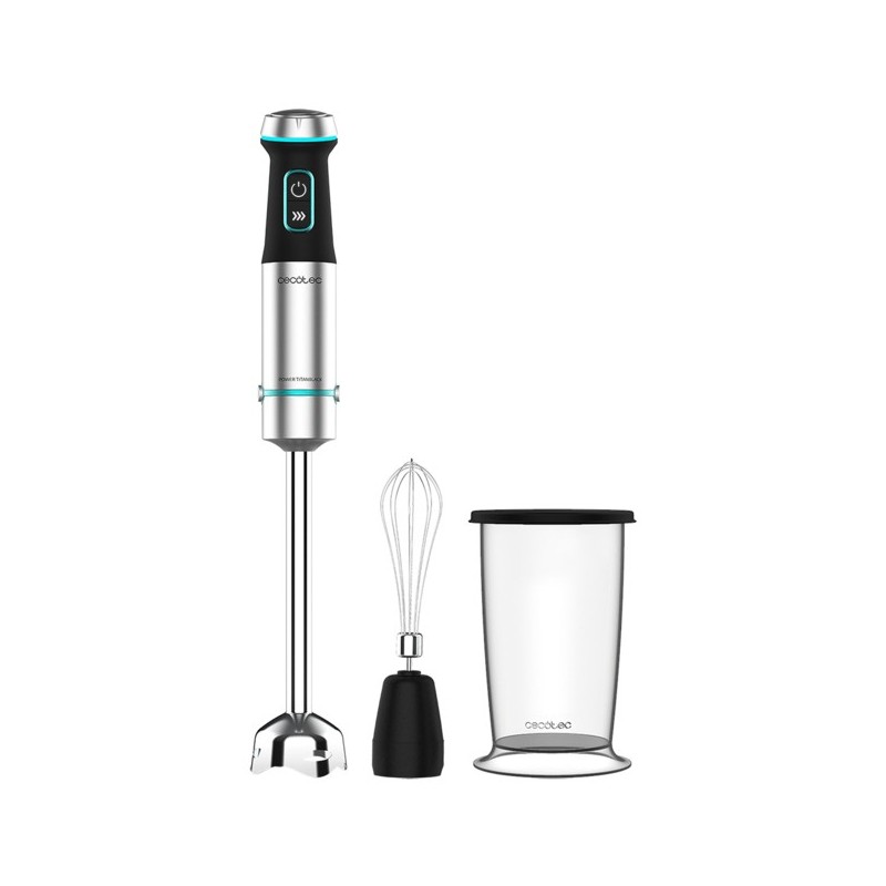 Cecotec Power TitanBlack 1200 XL Cream 0,8 L Batidora de inmersión 1200 W Negro, Plata