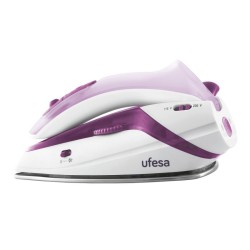 Ufesa PV0500 Plancha vapor-seco Suela de acero inoxidable 1100 W Púrpura, Blanco