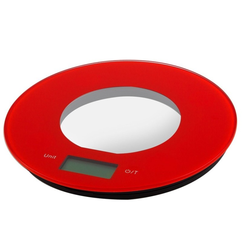 Küken Balanza Cocina Redonda Roja 5kg