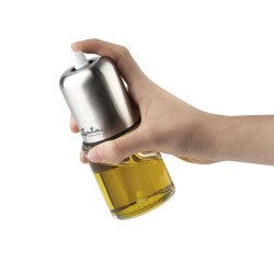 JATA HACC4539 dispensador de aceite vinagre 0,15 L Botella Vidrio, Acero inoxidable Acero, Transparente