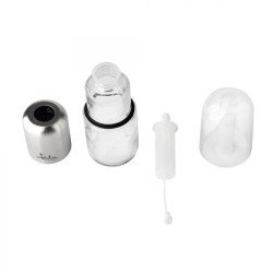 JATA HACC4539 dispensador de aceite vinagre 0,15 L Botella Vidrio, Acero inoxidable Acero, Transparente