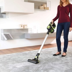 Polti Forzaspira Slim SR110 Aspiradora escoba 2 en 1 Batería Secar HEPA Sin bolsa Negro, Cal, Metálico