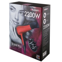 Küken Secador Pelo Profesional Iónico 2200w Rojo