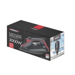 Küken 34103 plancha Plancha vapor-seco Suela de acero inoxidable 3000 W Negro, Gris, Rojo