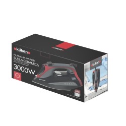 Küken 34098 plancha Plancha vapor-seco Suela de acero inoxidable 3000 W Negro, Gris, Rojo