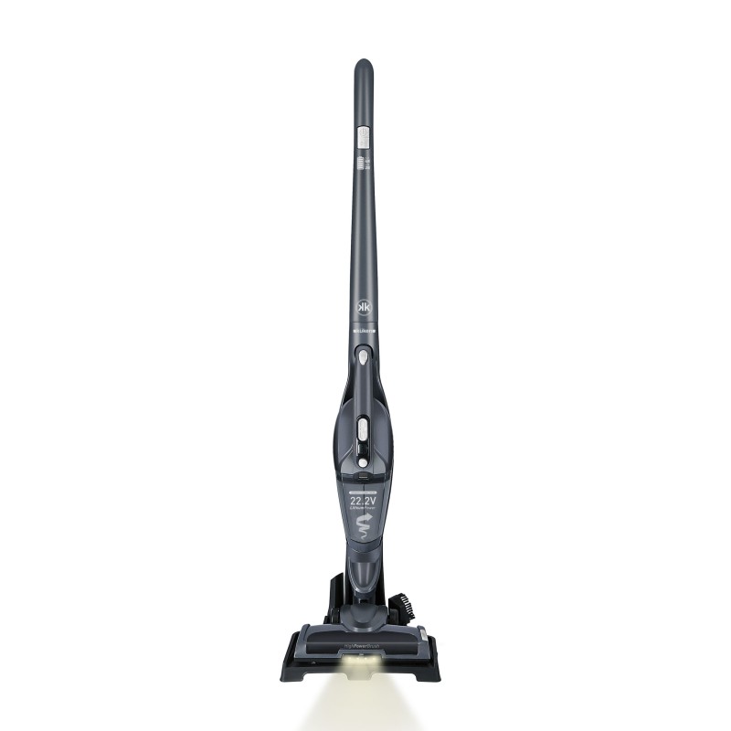 Küken 34118 aspiradora de pie y escoba eléctrica Aspiradora escoba 2 en 1 Batería Seca y húmeda HEPA Sin bolsa Negro, Gris