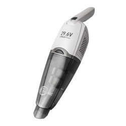 Küken 33947 aspiradora de pie y escoba eléctrica Aspiradora escoba 2 en 1 Batería Secar HEPA Sin bolsa Negro, Blanco