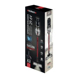 Küken 34130 aspiradora de pie y escoba eléctrica Aspiradora escoba 2 en 1 Batería Secar HEPA Sin bolsa Gris, Rojo
