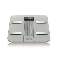 Laica PS7005 báscula de baño Rectángulo Gris, Acero inoxidable Báscula personal electrónica