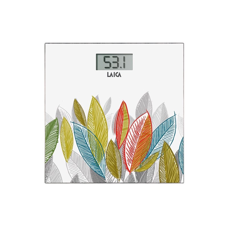 Laica PS1076 Plaza Multicolor, Blanco Báscula personal electrónica