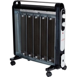 JATA RD227N calefactor eléctrico Interior Negro 2000 W