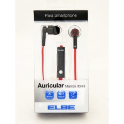 ELBE AUR10MIC auricular y casco Auriculares Alámbrico Dentro de oído Llamadas Música Rojo