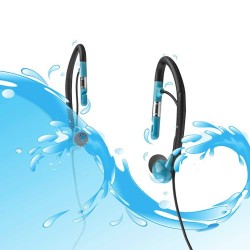 ELBE AU-009-DEP auricular y casco Auriculares Alámbrico gancho de oreja Música Negro, Azul