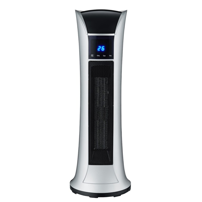 Haverland CHT180 calefactor eléctrico Interior Negro, Plata 2000 W Ventilador eléctrico