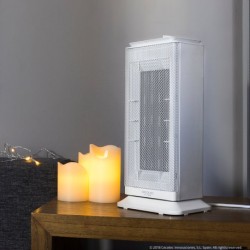 Cecotec 05311 calefactor eléctrico Interior Acero inoxidable, Blanco 2000 W Ventilador eléctrico