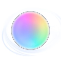 Ksix Ventilador de techo sin aspas con luz LED regulable Mistral, Ø43,6 cm, 6 velocidades, Luces RGBIC+CCT, 4.000 lm, App Tuya