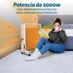 Grunkel RMC-2000 calefactor eléctrico Interior Gris, Blanco 2000 W Convector