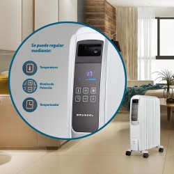 Grunkel RAC-8PIROSDIGITAL calefactor eléctrico Interior Blanco 2000 W Radiador de aceite eléctrico