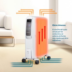 Grunkel RAC-8PIROSDIGITAL calefactor eléctrico Interior Blanco 2000 W Radiador de aceite eléctrico