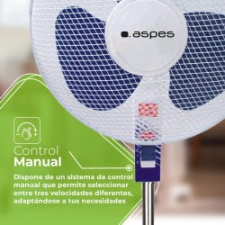 Aspes AVP401600OBA ventilador Azul, Blanco