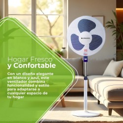 Aspes AVP401600OBA ventilador Azul, Blanco