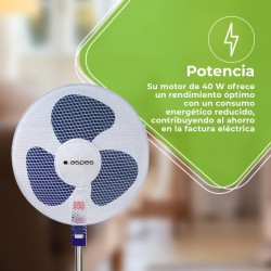 Aspes AVP401600OBA ventilador Azul, Blanco