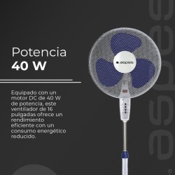 Aspes AVP401600MOBA ventilador Azul, Blanco