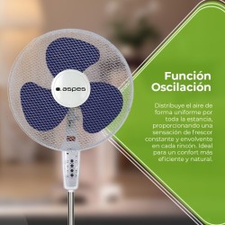 Aspes AVP401600MOBA ventilador Azul, Blanco