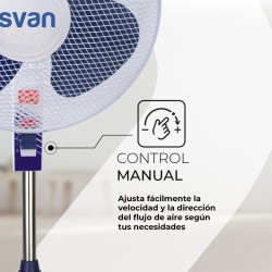 SVAN SVP401600OVBA ventilador Azul, Blanco
