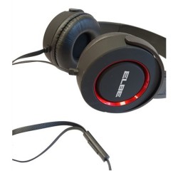 ELBE AU-813-NR auricular y casco Auriculares Alámbrico Diadema Llamadas Música Negro, Rojo