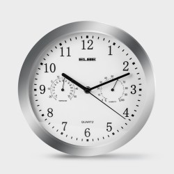 ELBE RP-3005-P reloj de mesa o pared Reloj digital Alrededor Plata, Blanco