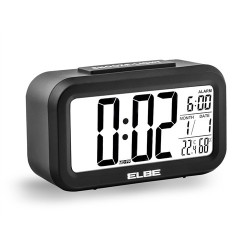 ELBE RD-668 despertador Reloj despertador digital Negro