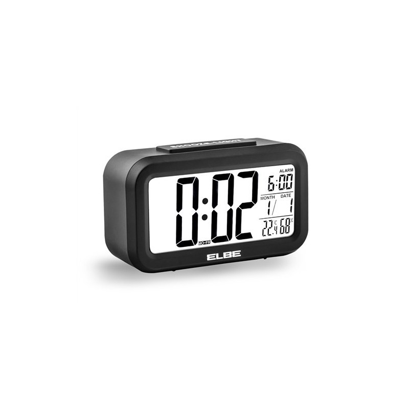 ELBE RD-668 despertador Reloj despertador digital Negro