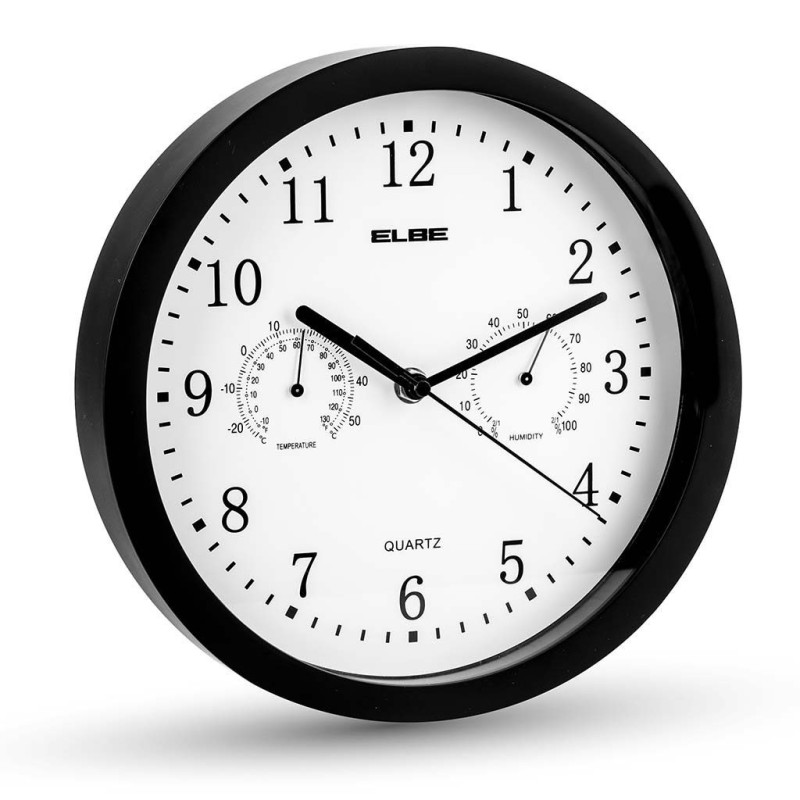 ELBE RP-1005-N reloj de mesa o pared Reloj digital Alrededor Negro, Blanco