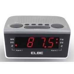 ELBE CR-932 radio Reloj Negro, Blanco