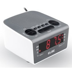 ELBE CR-932 radio Reloj Negro, Blanco