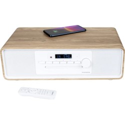 Thomson MIC301IBT sistema de audio para el hogar Microcadena de música para uso doméstico 10 W Blanco, Madera