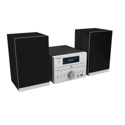 Thomson MIC122BT sistema de audio para el hogar Microcadena de música para uso doméstico 50 W Negro, Plata