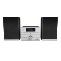 Thomson MIC122BT sistema de audio para el hogar Microcadena de música para uso doméstico 50 W Negro, Plata