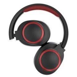ELBE ABT-B26-N auricular y casco Auriculares Inalámbrico Diadema Llamadas Música Bluetooth Negro, Rojo
