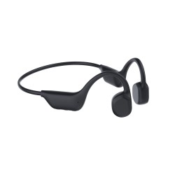 Ksix Auriculares inalámbricos deportivos Astro 2, Conducción ósea, Autonomía 7 h, Botones silicona, Asistentes de voz, Negro