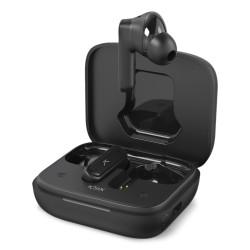 Ksix Auriculares inalámbricos Vision, Pantalla TFT 2,01'', ANC, Aut. 6+20 h, Control táctil, Llamadas, Asist. de voz, Negro