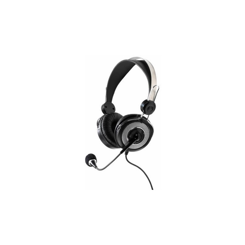 Vivanco 36652 auricular y casco Auriculares Alámbrico Diadema Música uso diario Negro, Plata