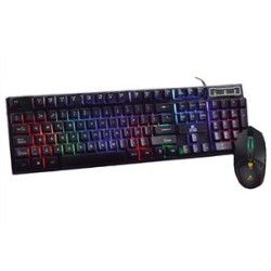 ELBE PTR-103-G teclado Ratón incluido Juego USB Negro