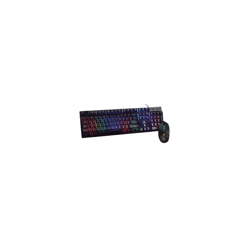ELBE PTR-103-G teclado Ratón incluido Juego USB Negro